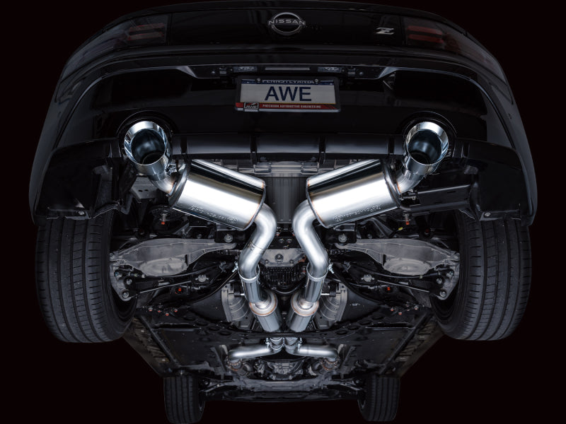 AWE 2023 Nissan Z RZ34 RWD Touring Edition Catback Exhaust System w/ Chrome Silver Tips AWE Tuning