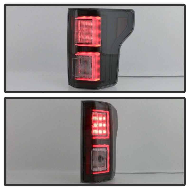 Spyder 18-19 Ford F-150 (w/o Blind Spot Sensor) LED Tail Lights - Blk Smk (ALT-YD-FF15018-LED-BSM)