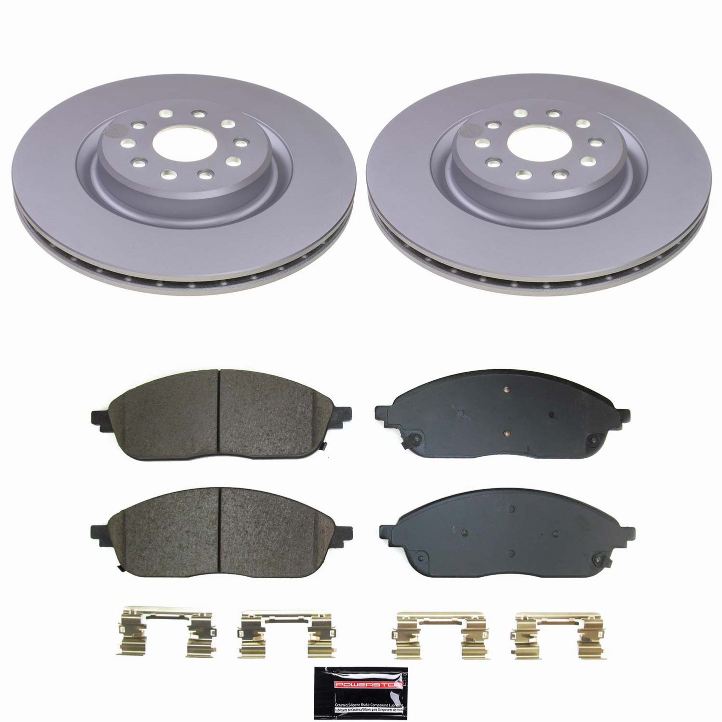 Power Stop 22-24 Jeep Grand Cherokee L Front Z17 Coated Brake Kit