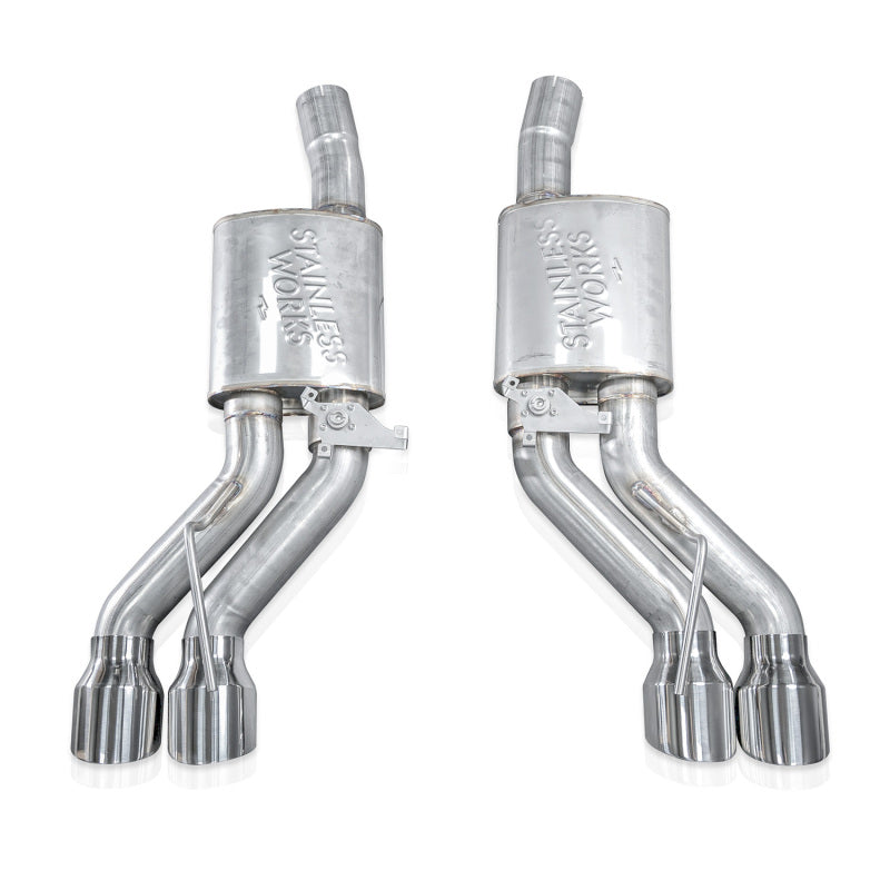 Stainless Works 22-25 Cadillac CT5-V Blackwing Axleback Exhaust - Polished Tips