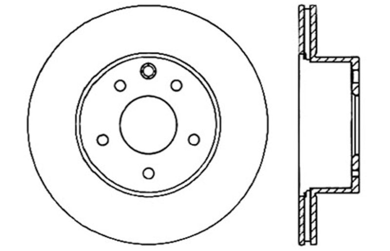 StopTech 08-12 Infiniti EX35 Cryo Drilled Sport Rear Right Rotor