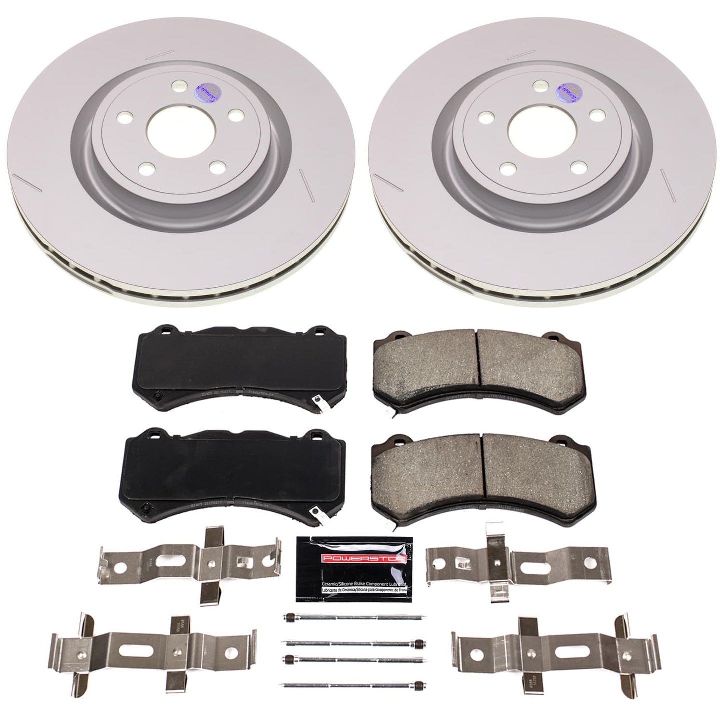Power Stop 2021 Jeep Grand Cherokee Front Z17 Coated Brake Kit