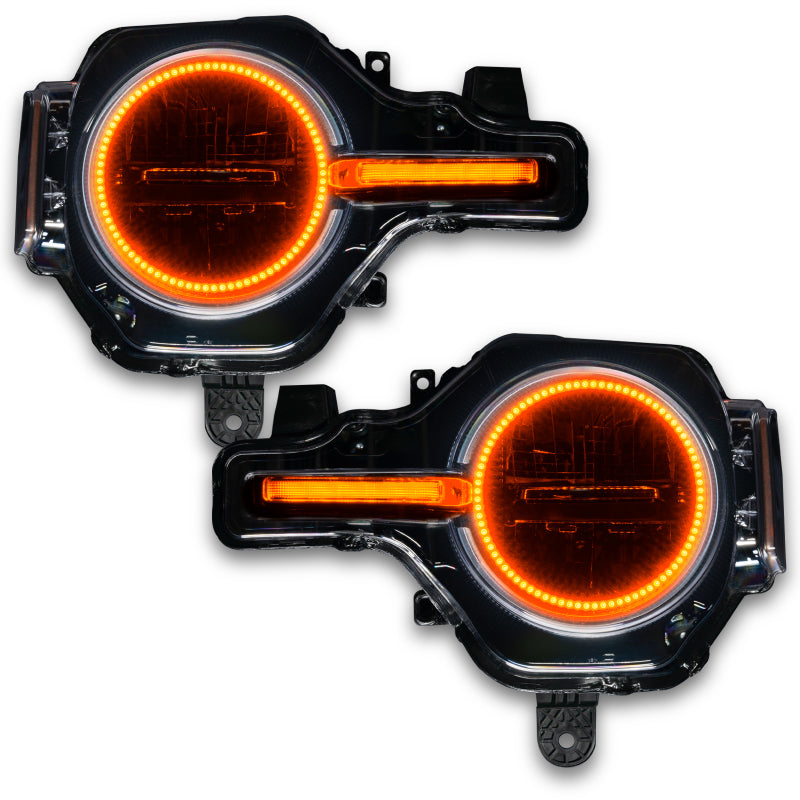 Oracle 21-22 Ford Bronco Headlight Halo Kit w/DRL Bar - Base Headlights ColorSHIFT -w/RF Controller ORACLE Lighting