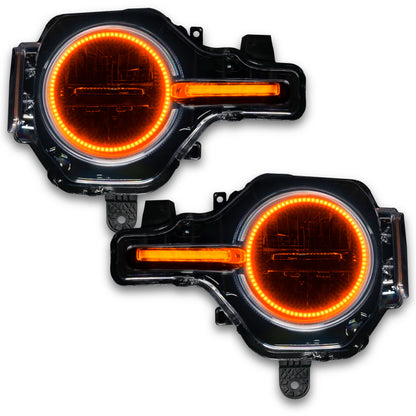 Oracle 21-22 Ford Bronco Headlight Halo Kit w/DRL Bar - Base Headlights ColorSHIFT -w/RF Controller ORACLE Lighting