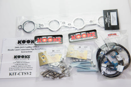 Kooks 2009-2014 Cadillac CTS-V. LS9 6.2L 1 7/8in x 3in SS Longtube Headers and OEM Catted SS X-Pipe Kooks Headers