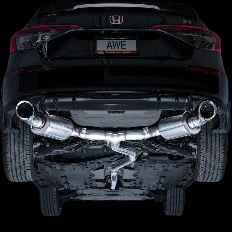 AWE Tuning 22+ Honda Civic Si/Acura Integra Touring Edition Catback Exhaust - Dual Chrome Silver Tip AWE Tuning