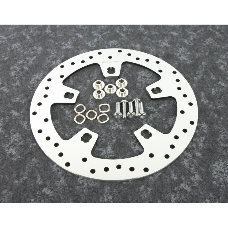 Bikers Choice 14-Up Touring Lug Mount Polished Stainless Front Brake Rotor With Hardware - 482594