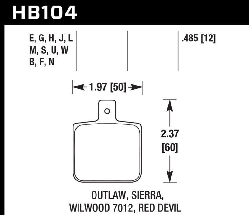 Hawk Performance DTC-70 Brake Pads - HB104U.485 Hawk Performance