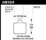 Hawk Performance DTC-70 Brake Pads - HB104U.485