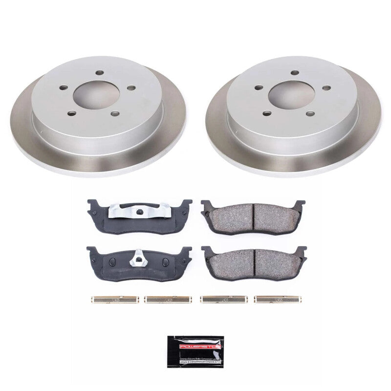 Power Stop 00-02 Lincoln Navigator Rear Semi-Coated Rotor Kit PowerStop