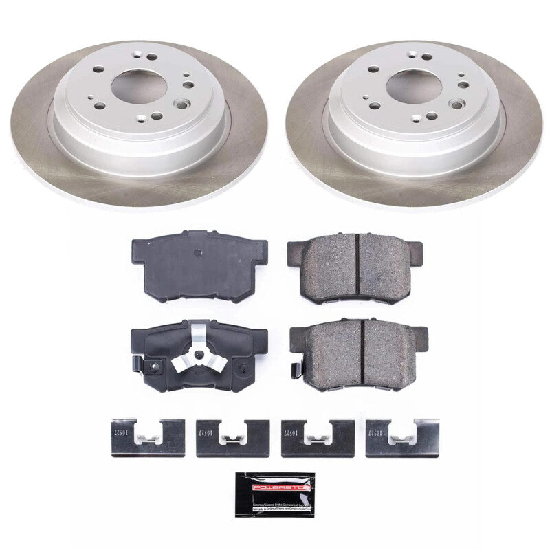 Power Stop 12-15 Honda Crosstour Rear Semi-Coated Rotor Kit PowerStop