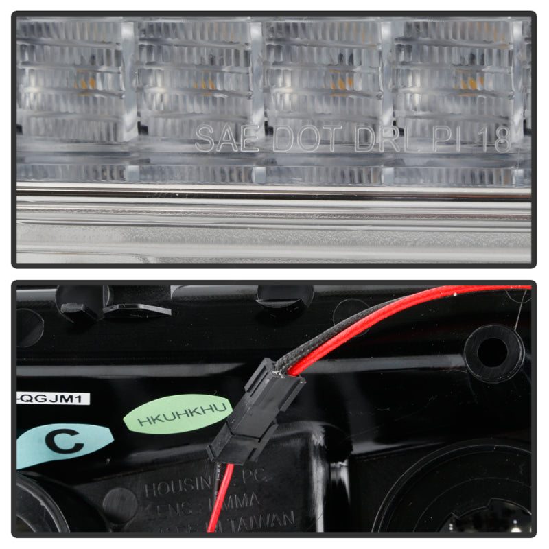 Spyder Jeep Wrangler 2018-2019 (Halogen Model Only) LED Front Bumper Lights - Seq. Signal - Chrome SPYDER