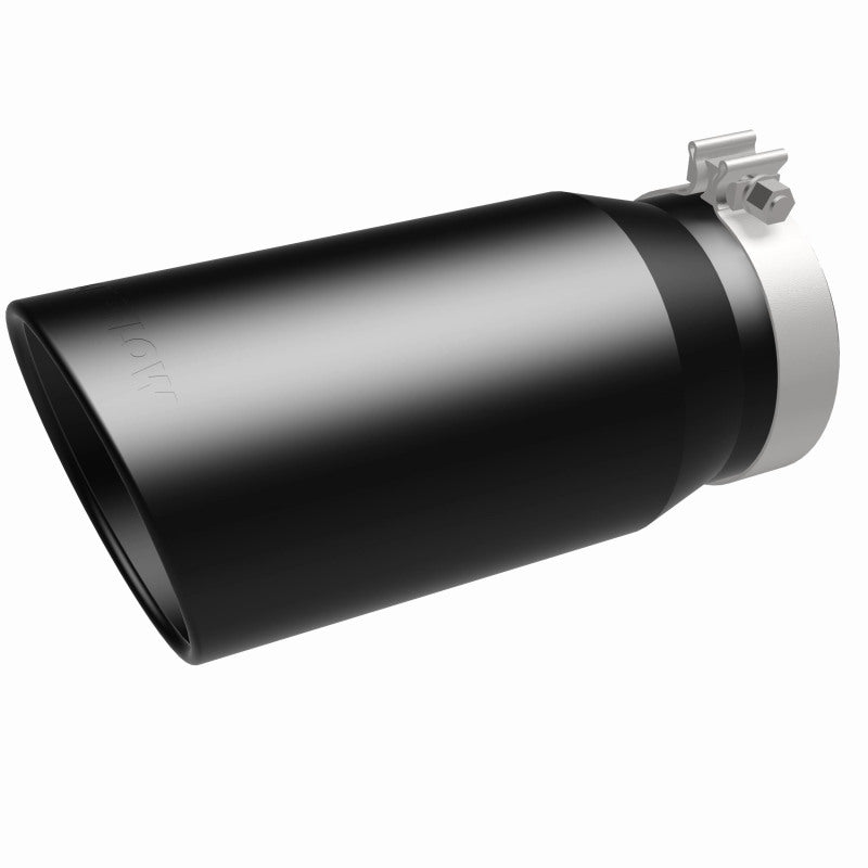 MagnaFlow Tip Stainless Black Coated Single Wall Round Single Outlet 6in Dia 5in Inlet 13in L Magnaflow