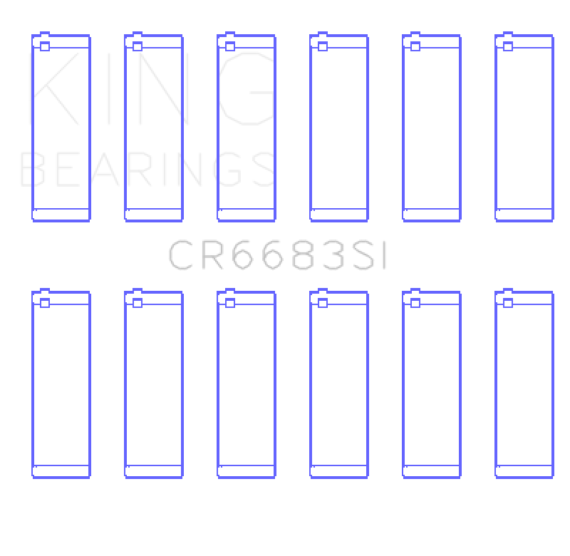 King Engine Bearings ChevrolET 262 (Od+.002in) (Size +0.25mm) Connecting Rod Bearing Set King Engine Bearings