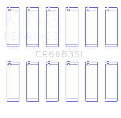King Engine Bearings ChevrolET 262 (Od+.002in) (Size +0.50mm) Connecting Rod Bearing Set King Engine Bearings