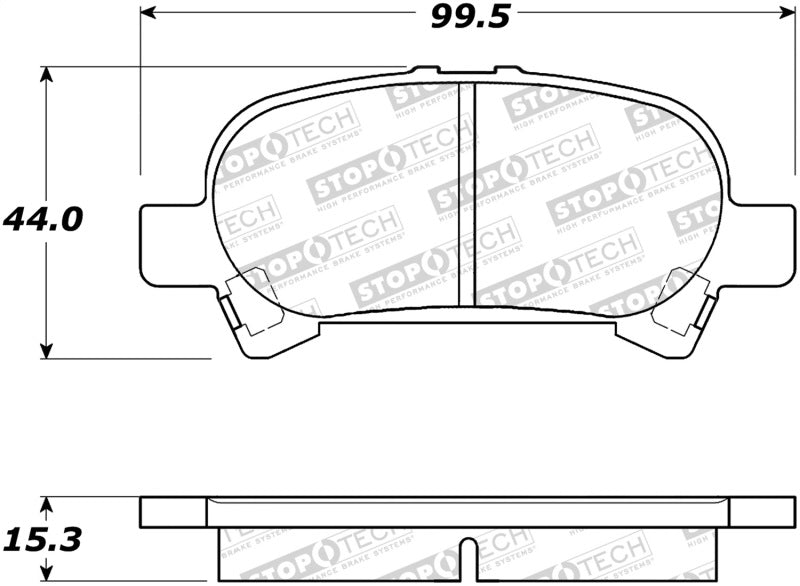 StopTech Premium Ceramic Rear Brake Pads - 308.08280