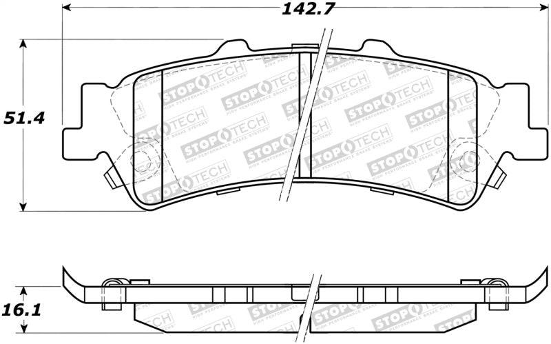 StopTech Premium Ceramic Brake Pads - 308.07921