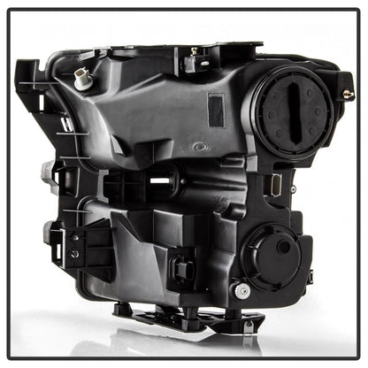 xTune 15-17 Ford F-150 DRL LED Light Bar Projector Headlights - Black Smoke (PRO-JH-FF15015-LB-BSM) SPYDER