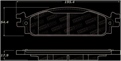 StopTech Premium Ceramic Front Brake Pads - 308.13760 Stoptech