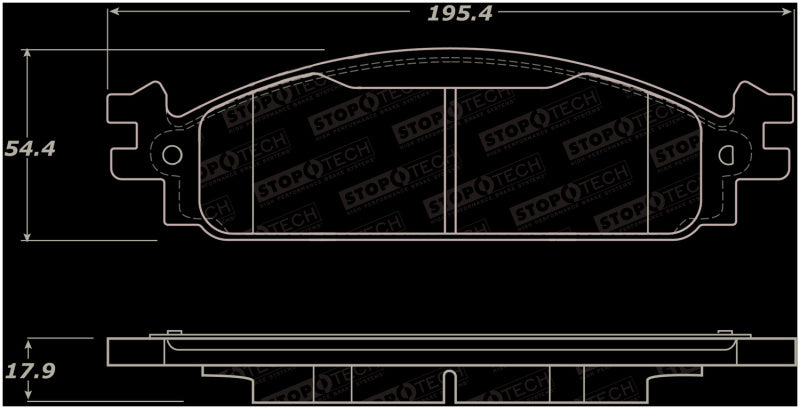 StopTech Premium Ceramic Front Brake Pads - 308.13760