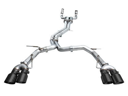 AWE Tuning 19-23 Audi C8 S6/S7 2.9T V6 AWD Track Edition Exhaust - Diamond Black Tips AWE Tuning