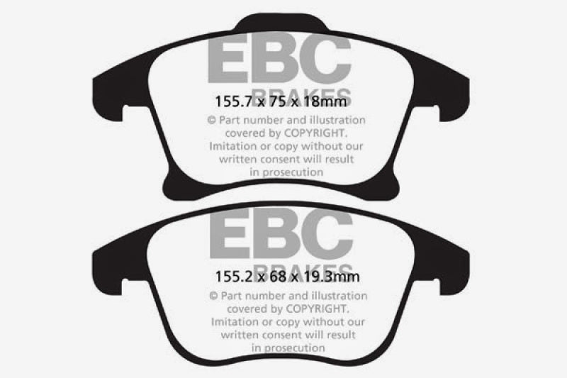 EBC Ultimax2 Front Brake Pads - UD1653 EBC