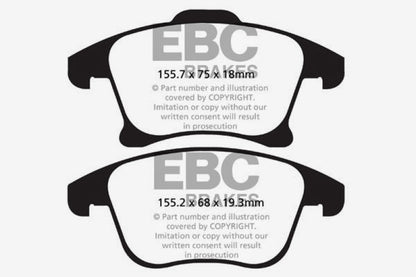 EBC Ultimax2 Front Brake Pads - UD1653 EBC
