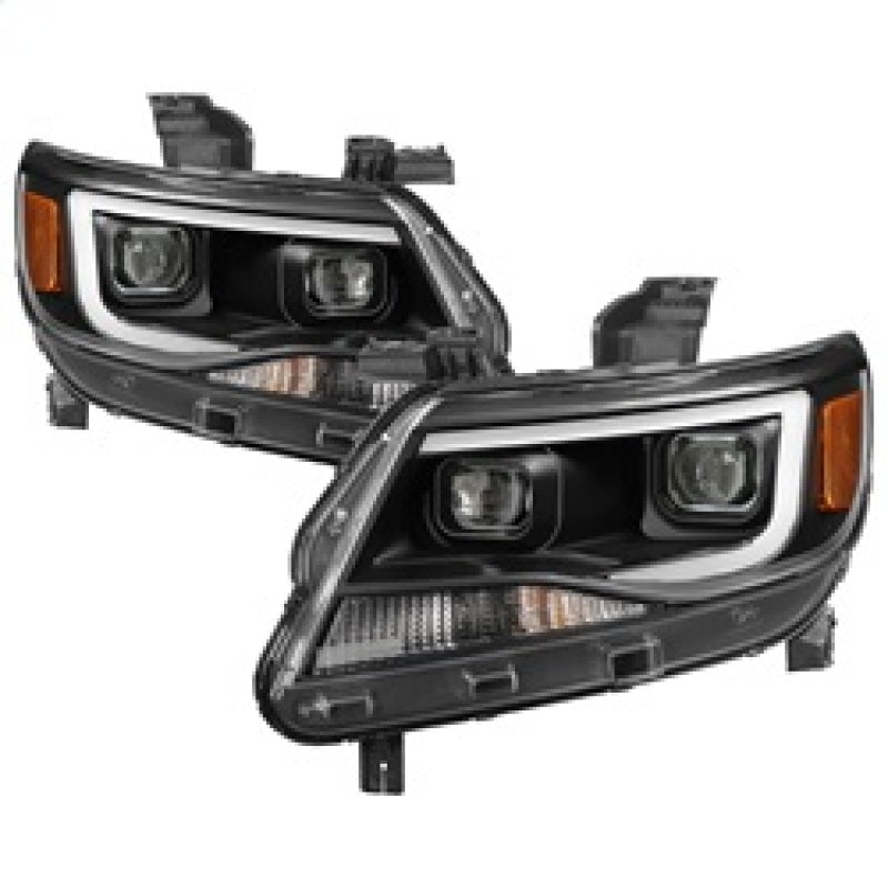 xTune Chevy Colorado 15-17 Halogen Only Projector Headlights - DRL - Black PRO-JH-CCO04-LBDRL-BK SPYDER