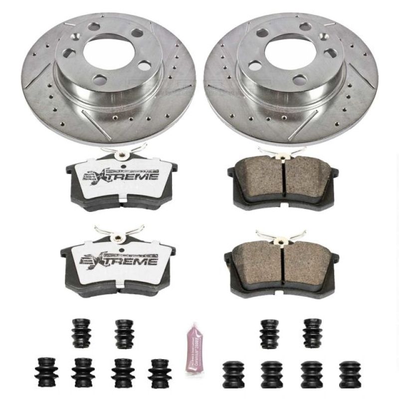 Power Stop 99-06 Audi TT Rear Z26 Street Warrior Brake Kit PowerStop