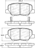 StopTech Premium Ceramic Front Brake Pads - 308.16790