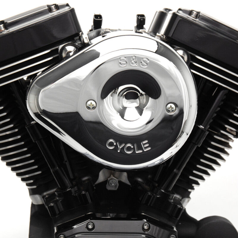 S&S Cycle 1999+ BT w/ Super E/G Carb Stealth Air Cleaner Kit w/ Chrome S&S Teardrop - 170-0768