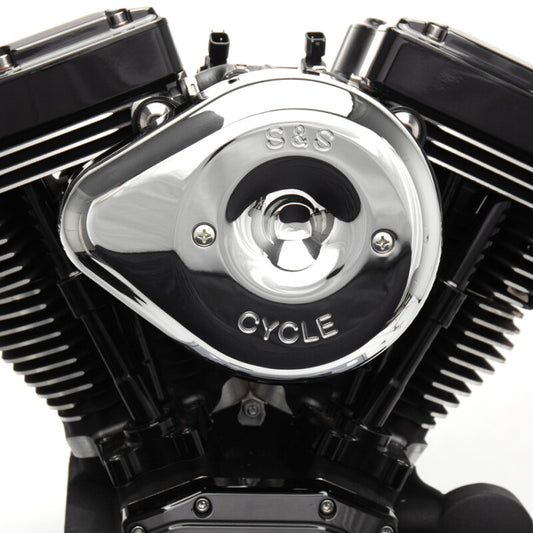 S&S Cycle 1999+ BT w/ Super E/G Carb Stealth Air Cleaner Kit w/ Chrome S&S Teardrop - 170-0768