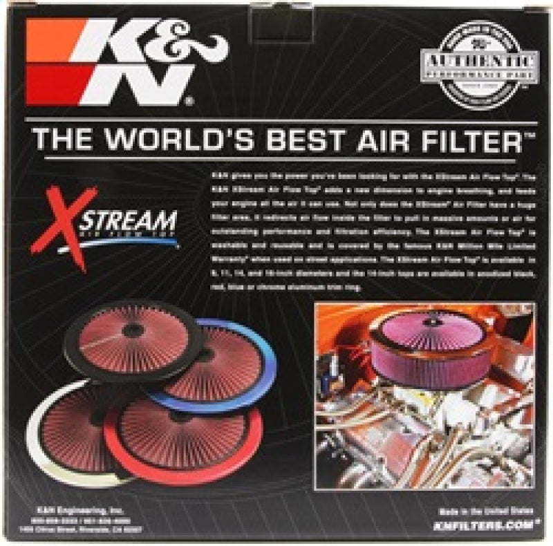 K&N X-Stream Top Filter X-Stream 14 inch OD Chrome K&N Engineering