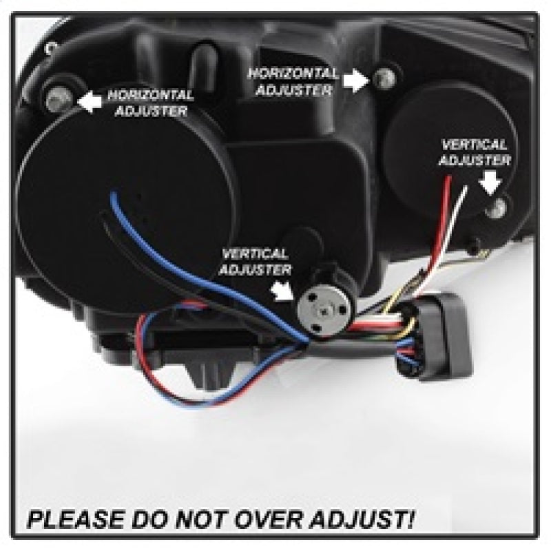 Spyder Volkswagen GTI 06-09/Jetta 06-09 Halogen Model Only - DRL Black PRO-YD-VG06-DRL-BK SPYDER