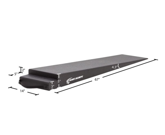 Race Ramps 5in. Trailer Ramp - 4.3 Degree Approach Angle Race Ramps