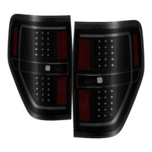 Load image into Gallery viewer, xTune 09-14 Ford F-150 Light Bar LED Tail Lights - Black Smoke (ALT-JH-FF15009-LBLED-BSM)