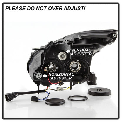 Spyder Nissan GTR R35 09-14 - Projector Headlights - DRL LED - Black SPYDER