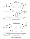 StopTech Premium Ceramic Front Brake Pads - 308.11110