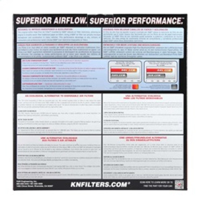 K&N Replacement Air Filter for 2015 Porsche Macan V6 3.6L K&N Engineering