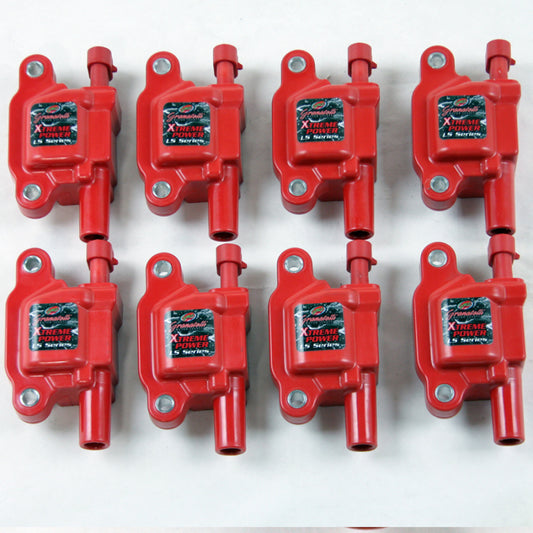 Granatelli 2014-2023 Chevrolet Corvette/Camaro 80KV Red Mass Airflow Sensor - Set of 8 - Part 28-0514-CPR