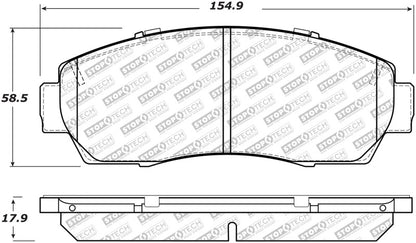 StopTech Street Disc Rear Brake Pads - 305.15210 Stoptech