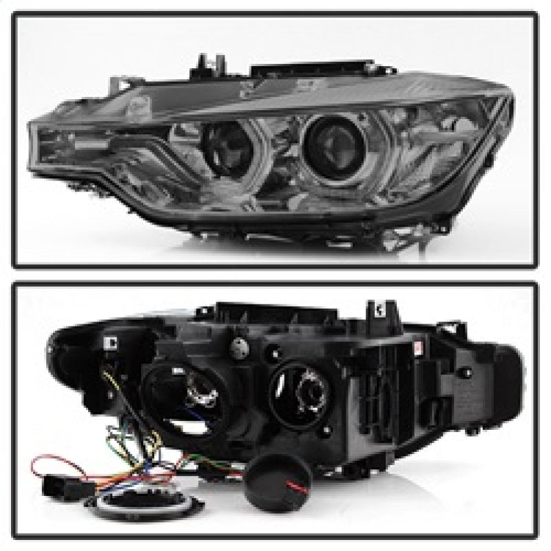 Spyder 12-14 BMW F30 3 Series 4DR Projector Headlights - LED DRL - Smoke (PRO-YD-BMWF3012-DRL-SM) SPYDER