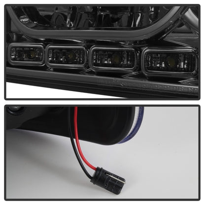 Xtune Dodge Charger 06-10 1Pc LED Crystal Headlights Smoke HD-ON-DCH05-1PC-LED-SM SPYDER