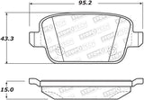 StopTech Premium Ceramic Rear Brake Pads - 308.13140