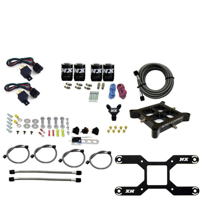 Nitrous Express Dry, Quad Stage Billet Crossbar Plate System 100-2000 HP (4150 Flange)-No - 66442-00