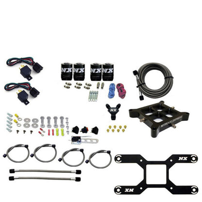 Nitrous Express Dry, Quad Stage Billet Crossbar Plate System 100-2000 HP (4150 Flange)-No - 66442-00