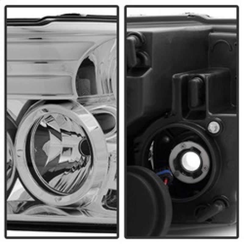 Spyder Dodge Ram 13-15 Projector Headlights Light Bar DRL Chrome PRO-YD-DR13-LBDRL-C SPYDER