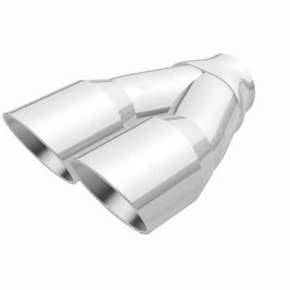 MagnaFlow Double Wall 3in Dual Round Polished Tip 2.25in Inlet Magnaflow