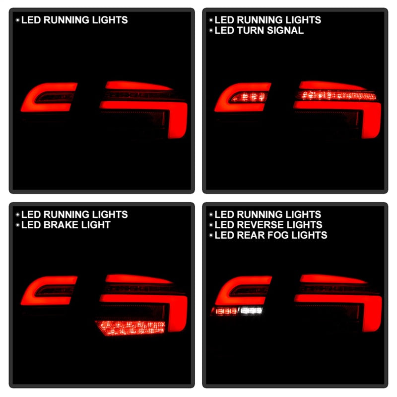 Spyder 03-08 Audi A3 Full LED Tail Lights - Black (ALT-YD-AA303-LED-BK) SPYDER