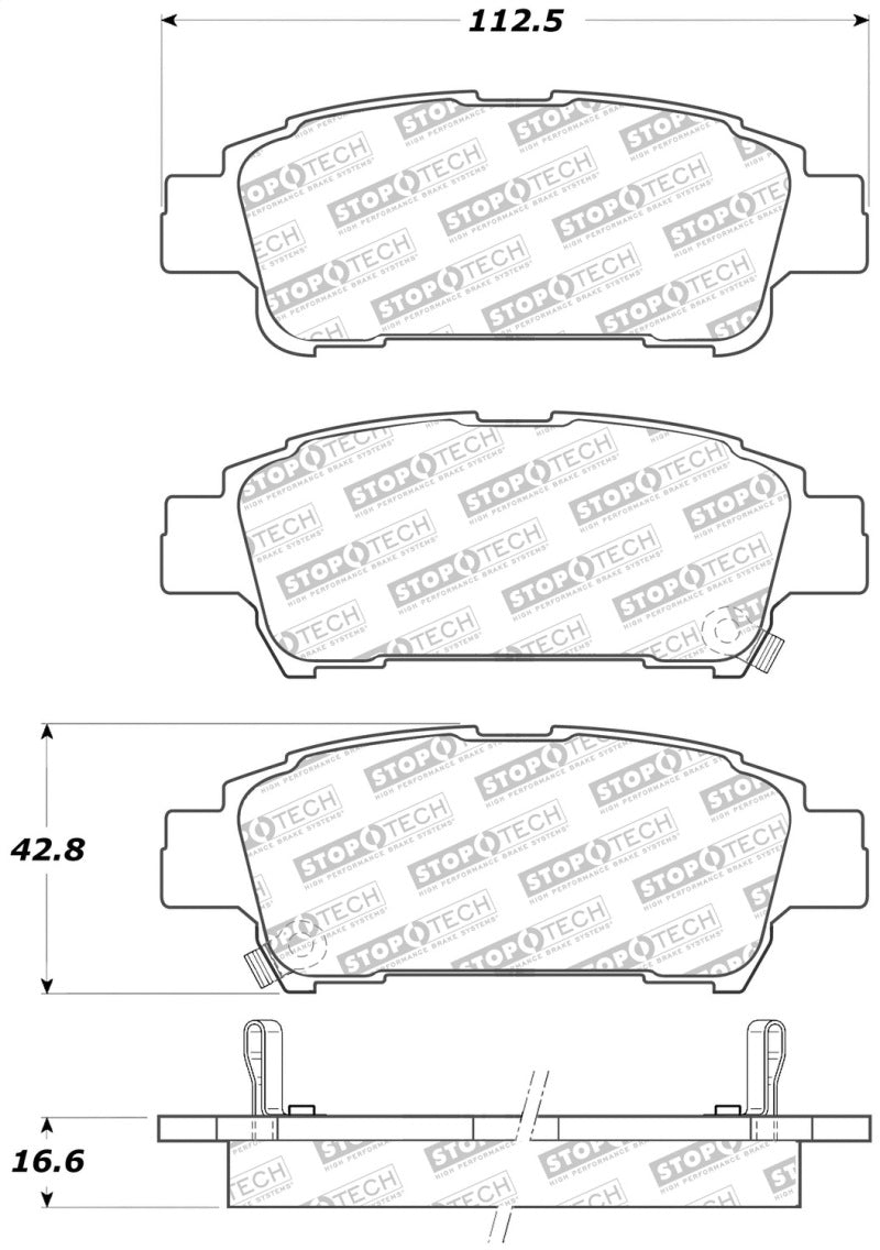 StopTech Street Disc Brake Pads - 305.09950 Stoptech